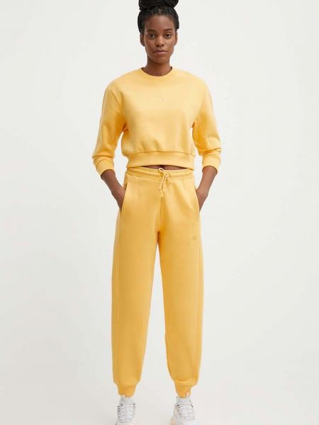 Желтый однотонный свитер Adidas