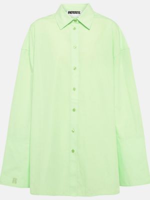 Bavlnená košeľa Rotate Birger Christensen zelená