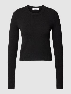 Dzianinowy sweter Review Female czarny