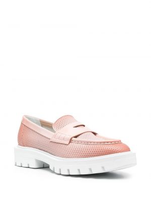 Nahast loafer-kingad Santoni roosa