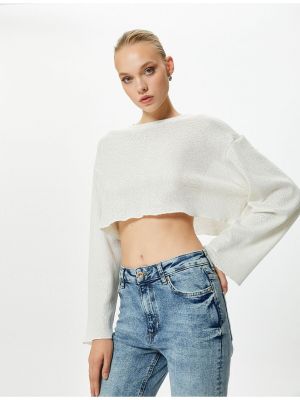 Dzianinowy crop top relaxed fit Koton