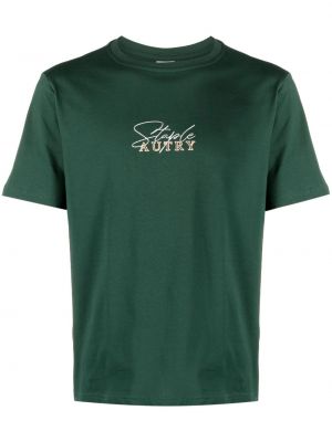 Bavlněné tričko s výšivkou Autry zelené
