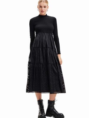 Midi haljina Desigual crna