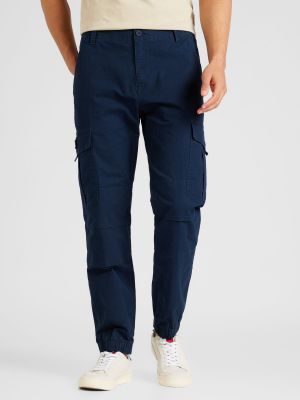 Pantaloni cu buzunare Tommy Jeans albastru