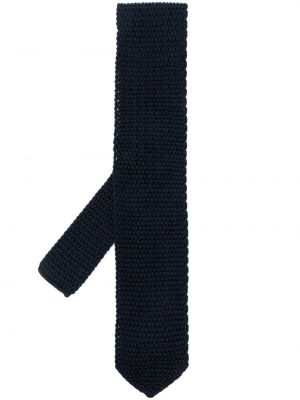 Pletená hedvábná kravata Tom Ford modrá