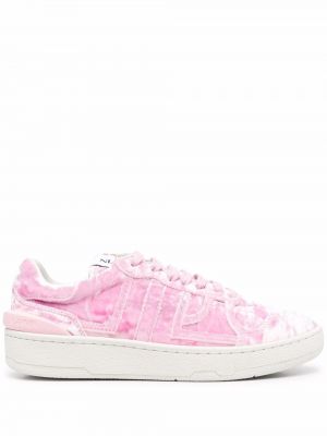 Sneakers με κορδόνια με δαντέλα Lanvin ροζ