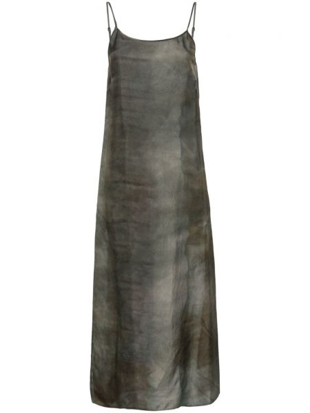 Midi haljina s printom s apstraktnim uzorkom Uma Wang plava