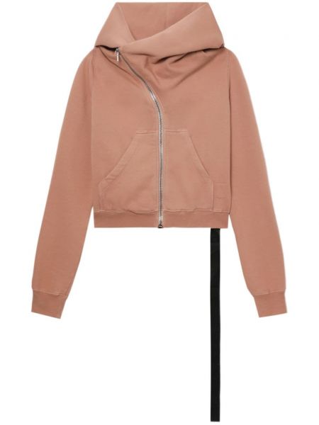Asymmetrischer hoodie mit reißverschluss aus baumwoll Rick Owens Drkshdw pink