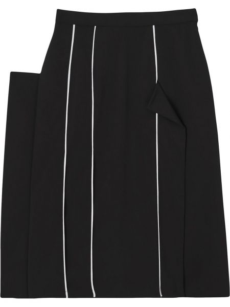 Falda de tubo de crepé Burberry negro