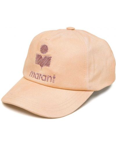 Bomull brodert cap Isabel Marant oransje