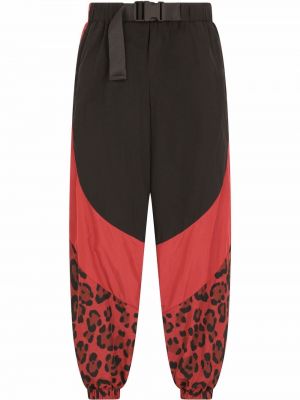 Pantaloni cu imagine cu model leopard Dolce & Gabbana