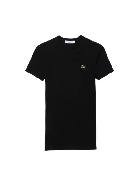 T-shirt aus baumwoll Lacoste schwarz