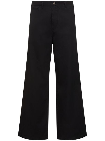 Pantalones chinos de algodón Burberry negro