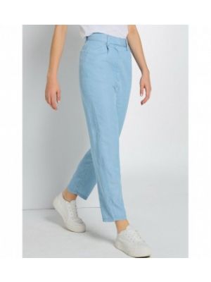 Pantalon chino en coton large plissé Lois Jeans bleu