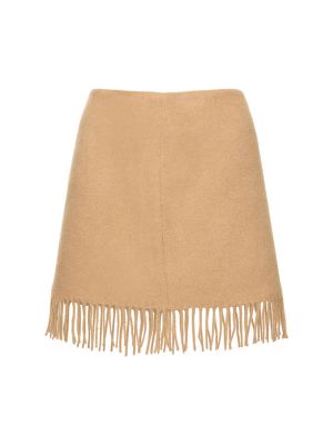 Mini falda con flecos de lana The Garment