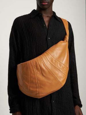 Δερμάτινη τσάντα χιαστί Lemaire μαύρο