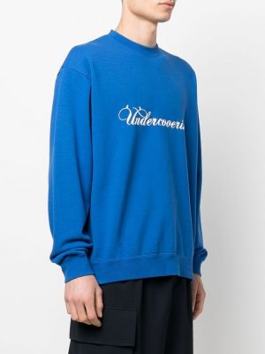 Bavlněný svetr s potiskem Undercoverism modrý