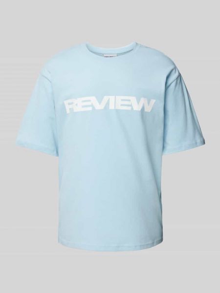 Koszulka Review błękitna