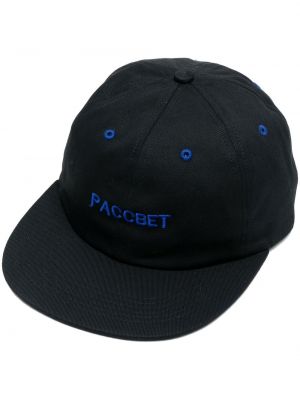Siuvinėtas kepurė su snapeliu Paccbet juoda