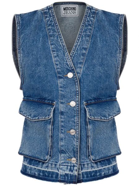 Denim liivi Moschino Jeans sininen