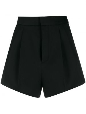 Shorts mit plisseefalten Saint Laurent schwarz