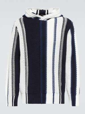 Sweter bawełniany z kapturem Orlebar Brown brązowy