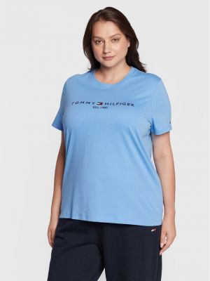 T-shirt Tommy Hilfiger Curve blu