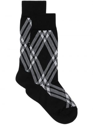 Kockované ponožky s potlačou Burberry