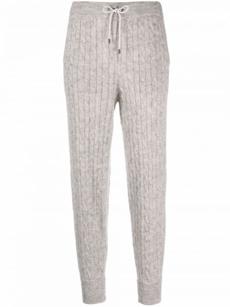 Pantalones de chándal de punto Brunello Cucinelli gris