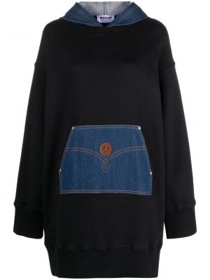 Džínové šaty s kapucí Moschino Jeans