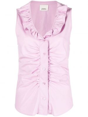Bluza brez rokavov Isabel Marant vijolična