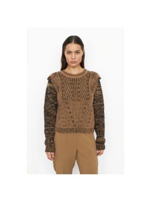 Jersey de lana merino de tela jersey Second Female marrón