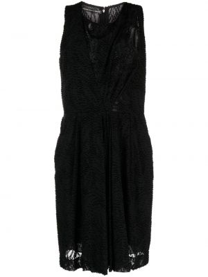Drapírozott jacquard ruha Balenciaga Pre-owned fekete
