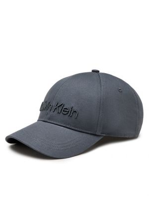 Haftowana czapka z daszkiem Calvin Klein szara