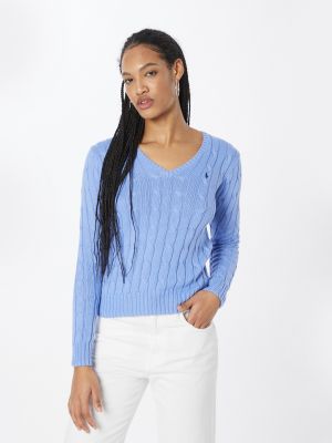 Slim fit priliehavý sveter Polo Ralph Lauren modrá
