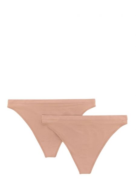 Tanga taille haute Wolford beige