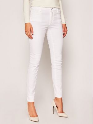 Priliehavé skinny fit džínsy Armani Exchange biela