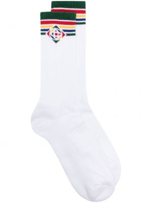 Чорапи бродирани Casablanca бяло