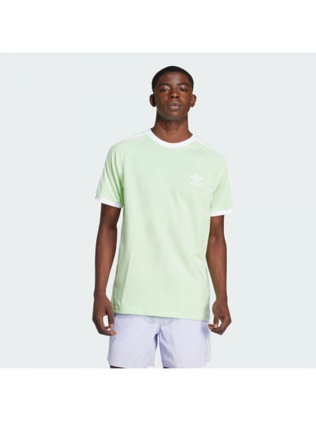 Koszulka w paski Adidas zielona