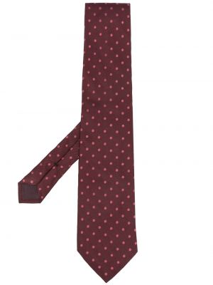 Puntíkatá hedvábná kravata s potiskem Tom Ford