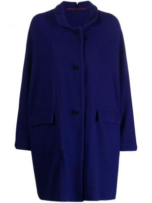 Vlněný kabát Daniela Gregis modrý