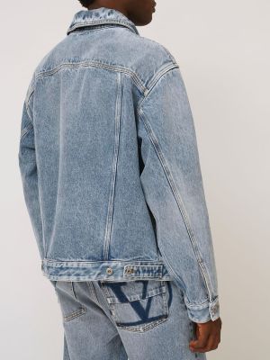 Bavlněná džínová bunda Valentino modrá