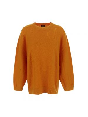 Sweter z okrągłym dekoltem R13 pomarańczowy