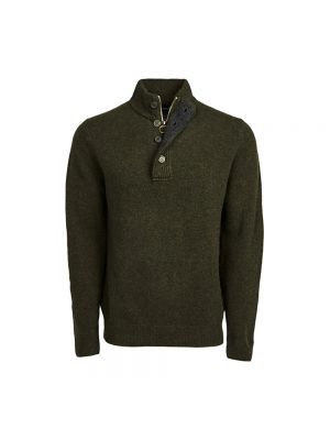 Sweter z naszywkami Barbour zielony