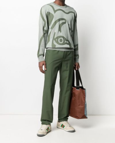 Jersey de tela jersey con estampado abstracto Kenzo verde