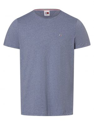 Koszulka bawełniana slim fit Tommy Jeans niebieska
