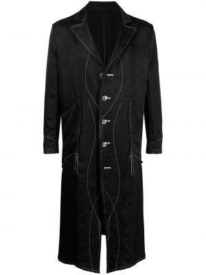 Žakárový kabát Sulvam černý