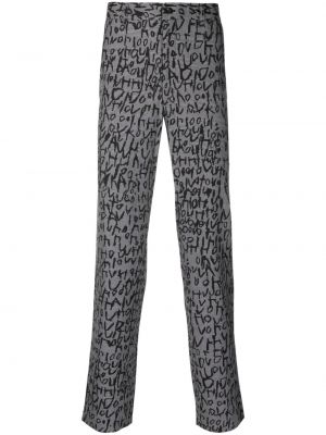 Ravne hlače s karirastim vzorcem iz žakarda Comme Des Garçons Homme Plus