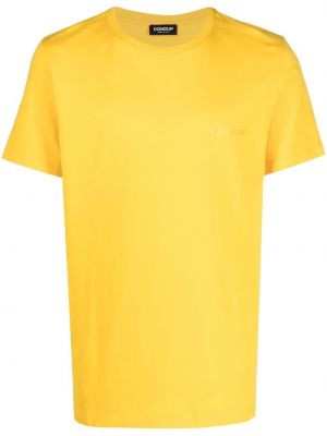 Bavlnené tričko Dondup žltá