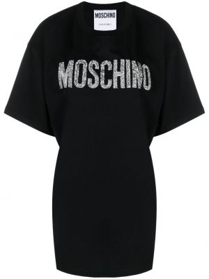 Bavlnené tričko Moschino čierna